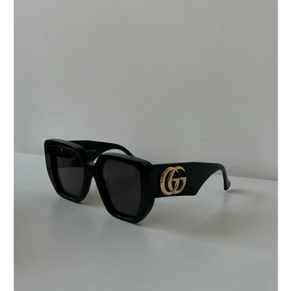 NEW Gucci GG0956S Black Marmont Oversized Sunglasses